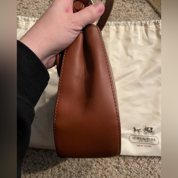 Coach Willis Brown Signature Canvas Tan Leather 65th Anniversary Crossbody Bag - Picture 11 of 12